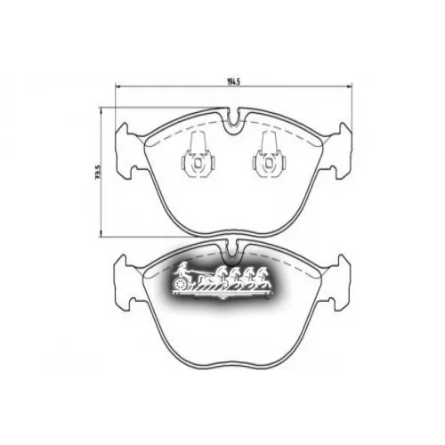 Колодки Тормозные Bmw/Mb/Vag 7(E38)/C208/W210/Tt/Golf 4/Passat -06 Перед. Brembo 