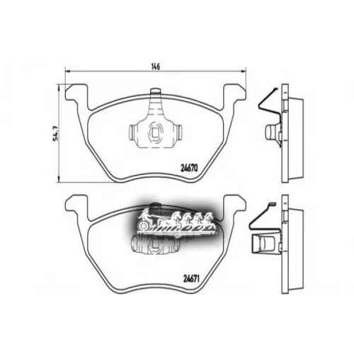 Колодки Тормозные Ford/Mazda Maverick/Tribute 04- Перед. Brembo 