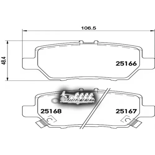 Колодки Тормозные Honda Legend -12 Задн. Brembo 