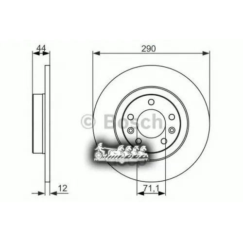 Диск Тормозной Psa 508 10- Задн. Bosch 