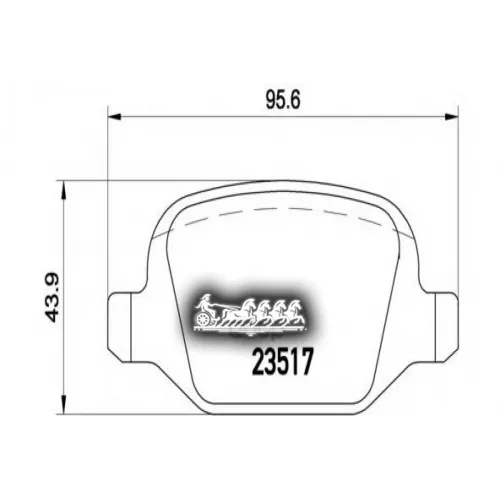 Колодки Тормозные Alfa Romeo 147/156 01- 1.6-3.2/1.9Jtd Задн. Brembo 