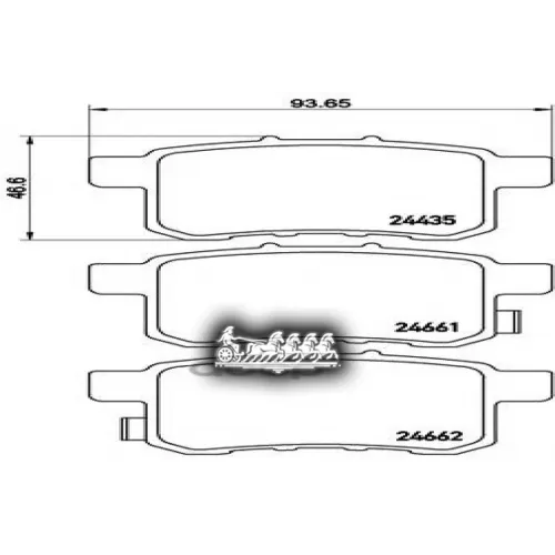 Колодки Тормозные Honda Accord 08- 2.0-2.4 Mt Задн. Brembo 