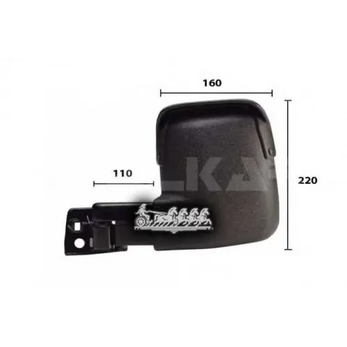 Зеркало Заднего Вида Ford Transit -94 Мех.выпукл.лев. ALKAR 