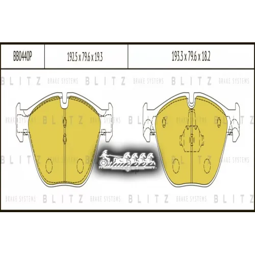 Колодки Тормозные Bmw 5 (F07/F10) / 6 (F06/F12) / 7 (F01/F02) 09- Перед. Blitz 