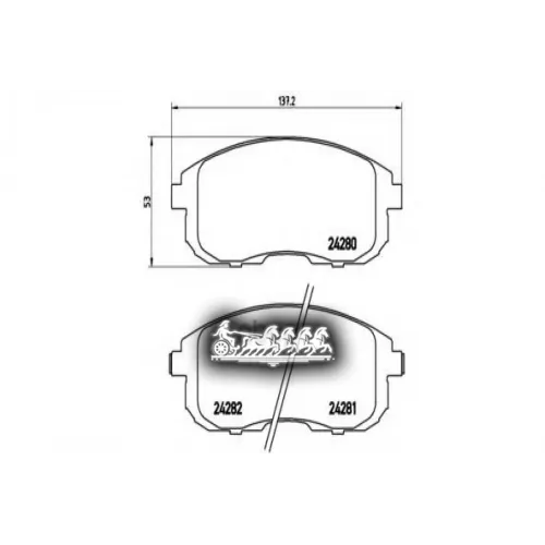 Колодки Тормозные Suzuki Sx4 06- 1.5-2.0/1.6-2.0 Diesel Перед. Brembo 