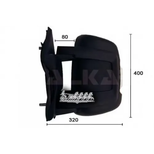 Зеркало Заднего Вида Psa Jumper/Ducato/Boxer 06- Электрич.выпукл.подогрев Ук-Ль Поворот.прав. (В Сборе) ALKAR 