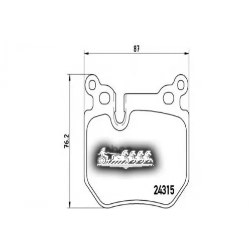 Колодки Тормозные Bmw 1(E81)/3(E90) 05- 1.8-3.5/1.8-3.0 Diesel Задн. Brembo 