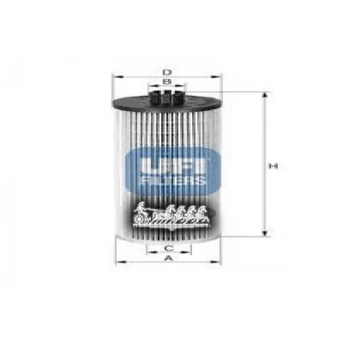 Фильтр Масляный Vag 1.6D-2.0D 12- UFI 25.144.00