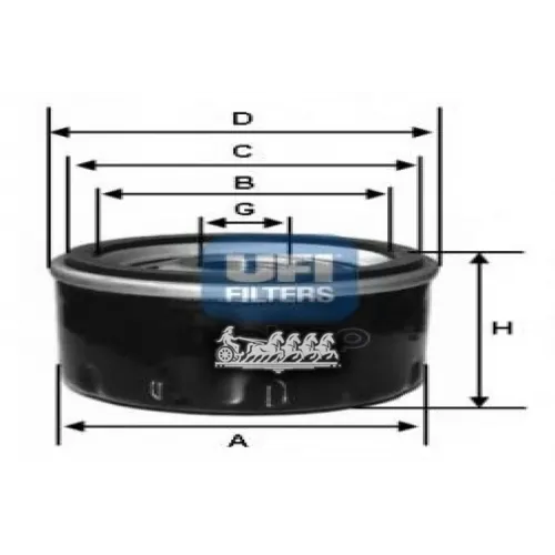 Фильтр Масляный Hyundai/Kia/Mazda/Mitsubishi UFI 
