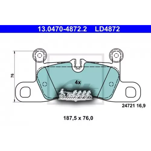 Колодки Тормозные Vag Touareg/Cayenne/911 10- Задн. Ceramic Ate 