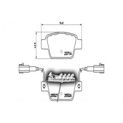 Колодки Тормозные Fiat Bravo 07- Задн. Brembo 