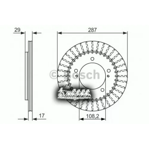 Диск Тормозной Suzuki Grant Vitara 05- Перед.вент. Bosch 