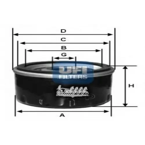 Фильтр Масляный Hyundai/Kia/Mazda/Subaru UFI 