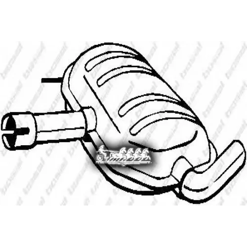 Глушитель Центральный (V.w. Passat 90-91 ) Bosal 