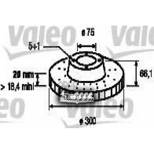 Диск Тормозной Bmw E81/E87/E90/E91/E84 Зад_x2 Valeo 