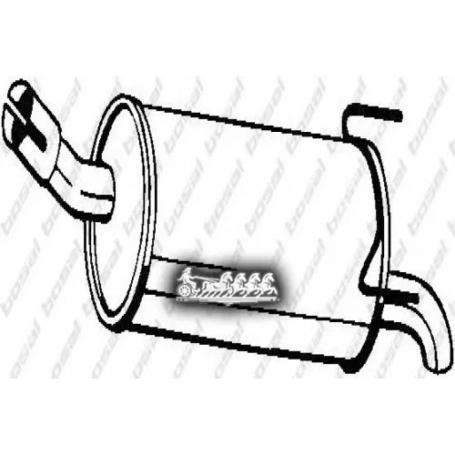 Глушитель Задний (Opel Astra H 04- ) Bosal 