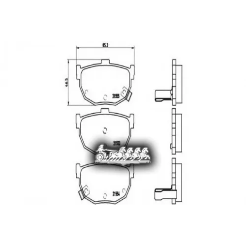 Колодки Тормозные Hyundai/Kia Elantra/Lantra/Cerato/Spectra 96- Задн. Brembo 