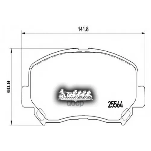 Колодки Тормозные Mazda Cx-5 11- Перед. Brembo 