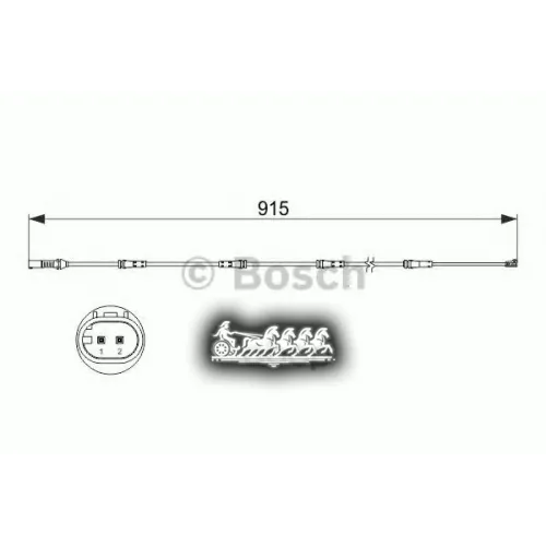 Датчик Износа Торм. Колодок Bmw 5(F10)/6(F12) 10- Задн. Bosch 