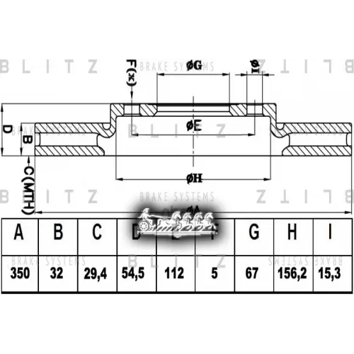 Диск Тормозной Mb X164/W164/W251/V251 06- Перед. Вент. Blitz 