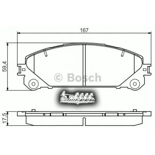 Колодки Тормозные Toyota/Lexus Rav 4/Hughlander/Es/Rx 07- Пер. Bosch 