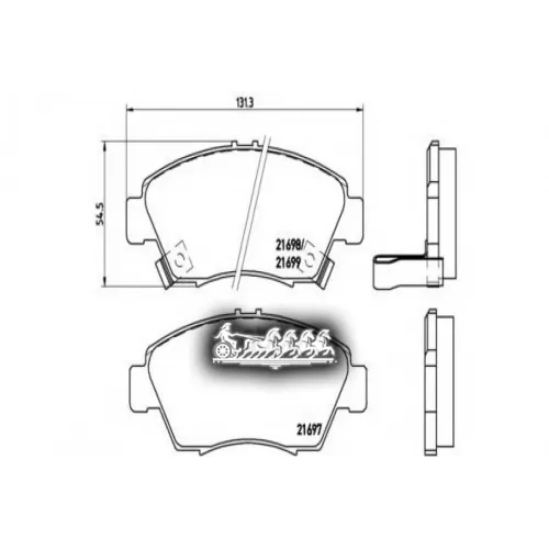 Колодки Тормозные Honda Civic/Jazz 91- 1.2-1.6 Перед. Brembo 
