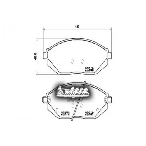 Колодки Тормозные Chevrolet Spark 10- Перед. Brembo 