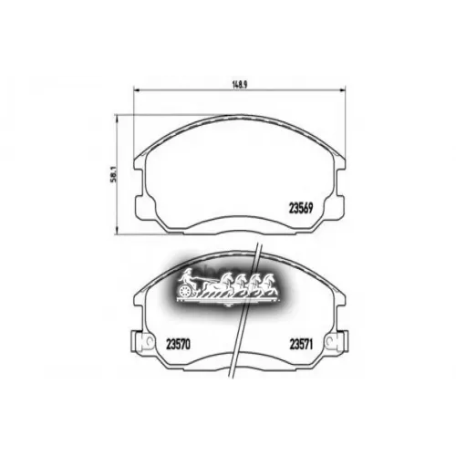 Колодки Тормозные Hyundai/Ssangyong Santa Fe/Actyon/Kyron/Rexton 01- Перед. Brembo 