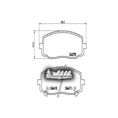 Колодки Тормозные Kia Picanto 04-/11- Передн. Brembo 