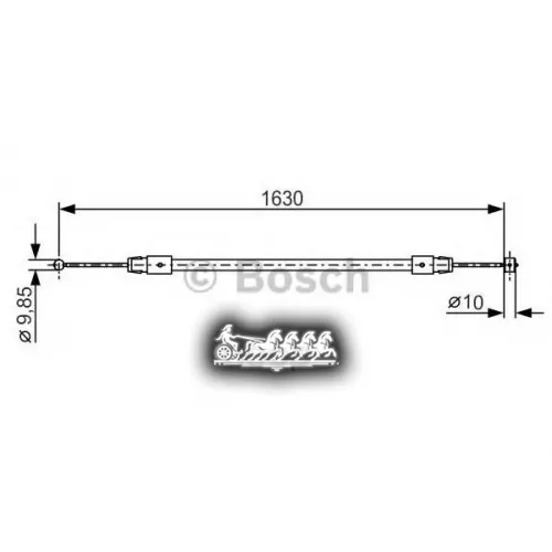  Bosch Трос Ручного Тормоза Audi Q7/Touareg 1630/1422Мм Bosch 
