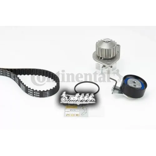Комплект Ремня Грм Psa Berlingo/C2/C3/Saxo/Xsara/1007/106/206/207/306/307/Partner 96- 1.4 С Помпой Continental 
