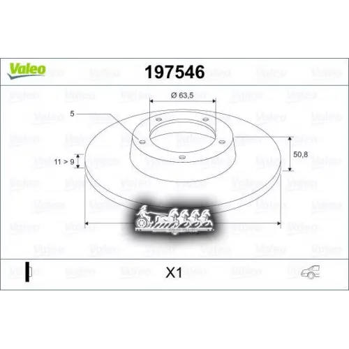 Диск Тормозной Ford C-Max 10-/Kuga 13- Зад X2 Valeo 