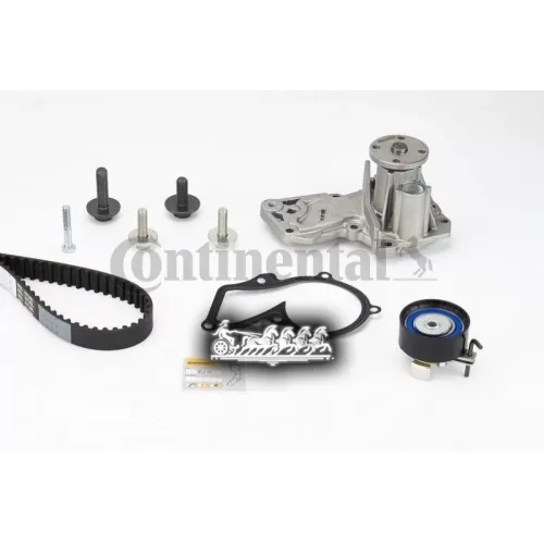 Комплект Ремня Грм Ford/Mazda/Volvo C-Max/Fiesta/Focus/Mondeo/2/C30/S40/V50 04- 1.25/1.4/1.6 С Помпой Continental 