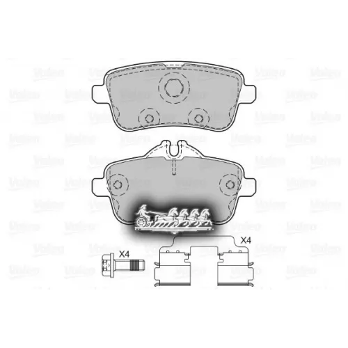 Колодки Торм. Merc Ml250 Merc Ml250 Valeo 