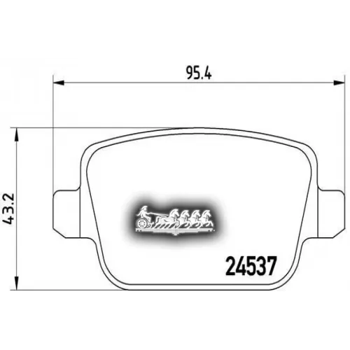 Колодки Тормозные Ford/Lr Mondeo 4/Evoque 07- Задн. Xtra Brembo 