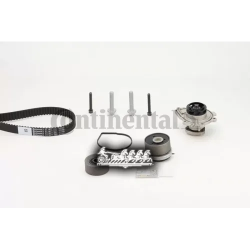 Комплект Ремня Грм Gm Cruze/Astra H/Astra J/Insignia/Mokka/Corsa D/Vectra C 02- 1.6-1.8 С Помпой Continental 
