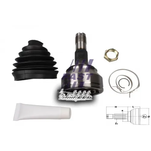 Шрус Наруж.citroen/Peugeot/Fiat Jumper/Boxer/Ducato 2006 => 15/17Q Lock Middle FAST 