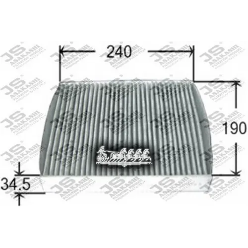Ac0108c Фильтр Салона Ford Fiesta/Fusion 01- (Уголь.) Js Asakashi JS Asakashi 