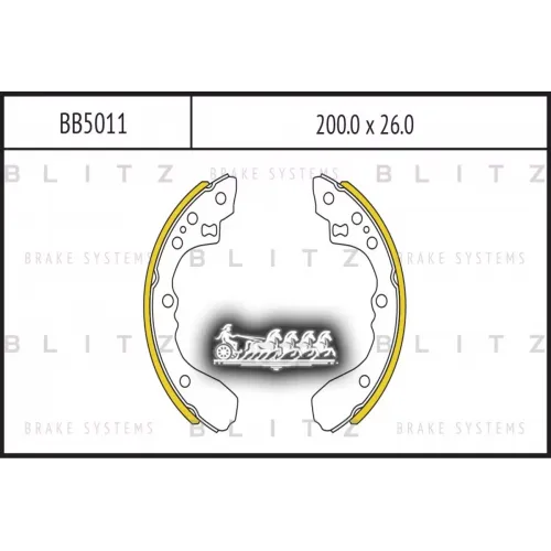 Колодки Тормозные Kia Rio -02 1.3/1.5 Задн.барабан. Blitz 