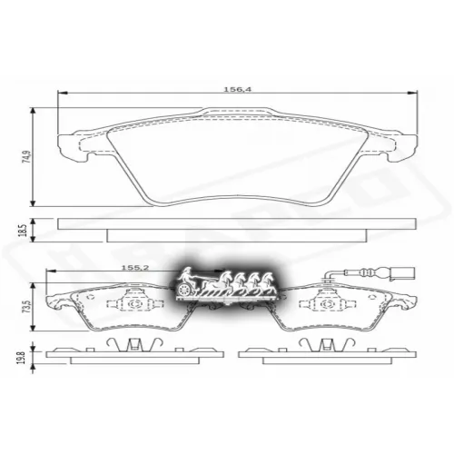 Колодки Тормозные Vag Multivan/Transporter 03- Перед. BAPCO 