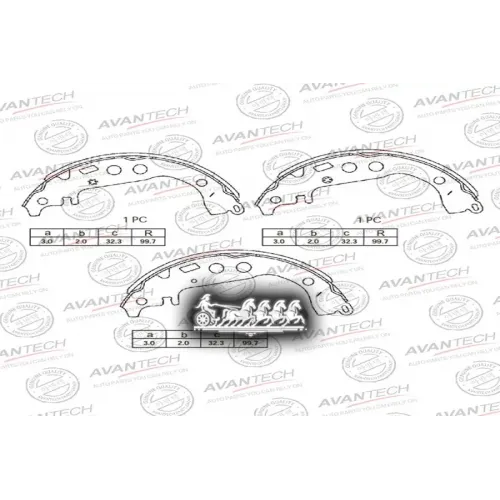 Колодки Тормозные Toyota Allion/Vitz/Celica 99- Барабан. AVANTECH 