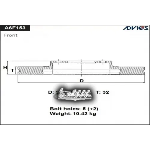 Диск Тормозной Lexus/Toyota Land Cruiser/Lx570 07- Перед. ADVICS 
