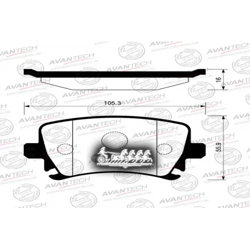 Колодки Тормозные Vag A6/Golf/Passat 04- Задн. AVANTECH 