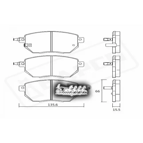 Колодки Тормозные Infiniti/Nissan Fx/Fx Ii/Murano (Z50)/Teana (J31) Перед. BAPCO 