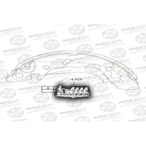 Колодки Тормозные Hyundai/Kia Accent 00- Барабан. AVANTECH 