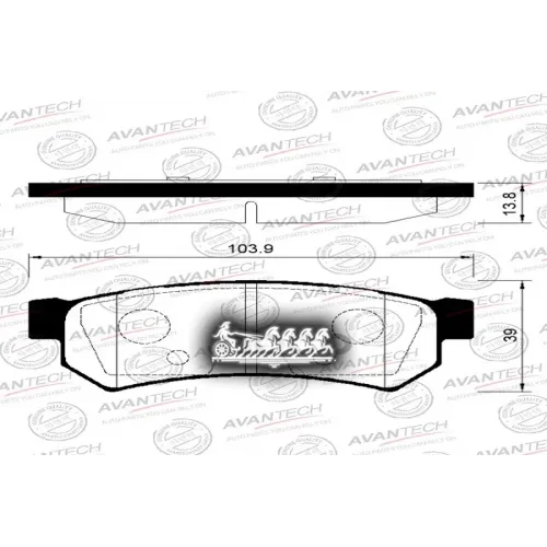 Колодки Тормозные Gm Lacetti/Optra/Forenza 05- Задн. (+ Противоскр-Я Пластина) AVANTECH 