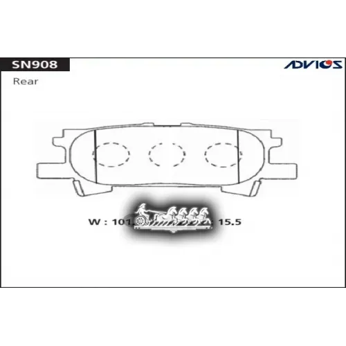 Колодки Тормозные Toyota Harrier/Kluger 03- Задн. ADVICS 