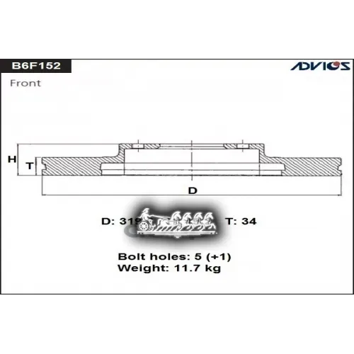 Диск Тормозной Infiniti Fx35/Qx70 08- Перед. ADVICS 