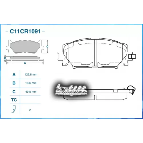 Колодки Тормозные Toyota Yaris 90 05- Пер. CWORKS 