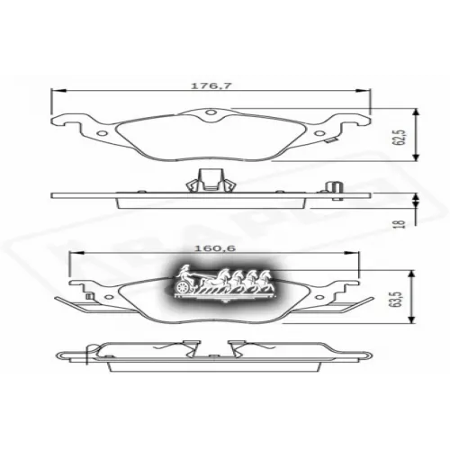Колодки Тормозные Opel Astra G 98- Перед. BAPCO 